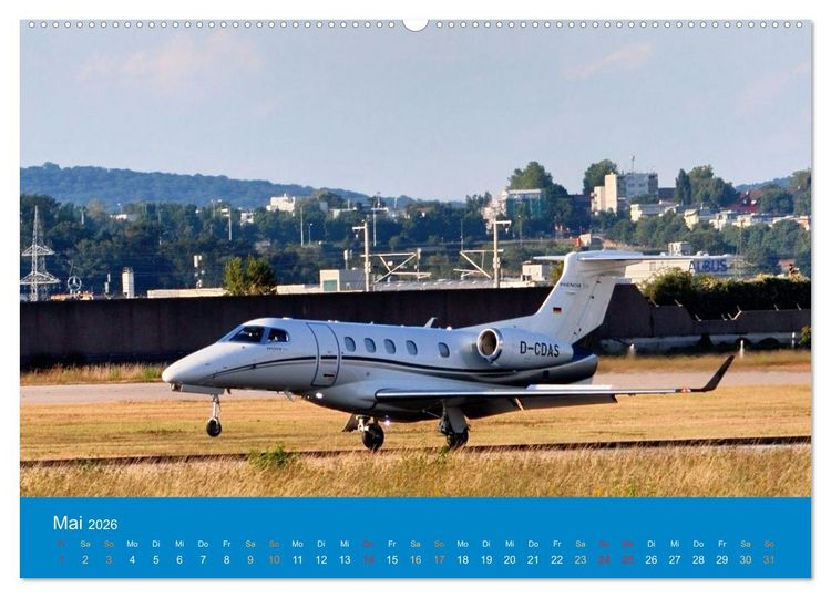 Produktbild: Flugzeugmomente in Stuttgart (Wandkalender 2026 DIN A2 quer), CALVENDO Monatskalender