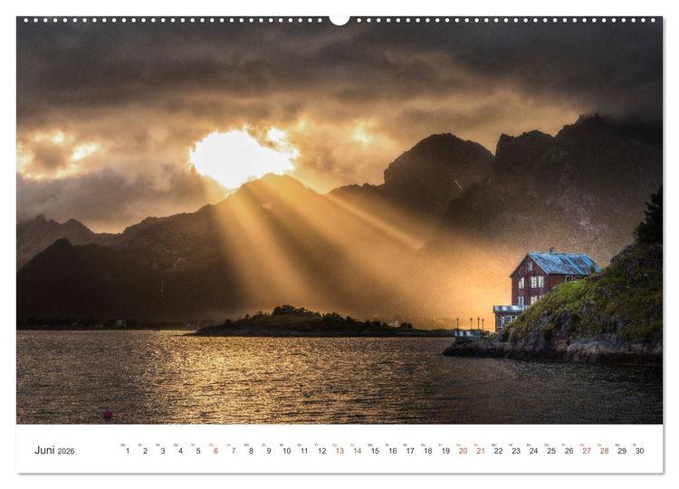 Produktbild: Nordland &ndash; Die Weite Skandinaviens (hochwertiger Premium Wandkalender 2026 DIN A2 quer), Kunstdruck in Hochglanz
