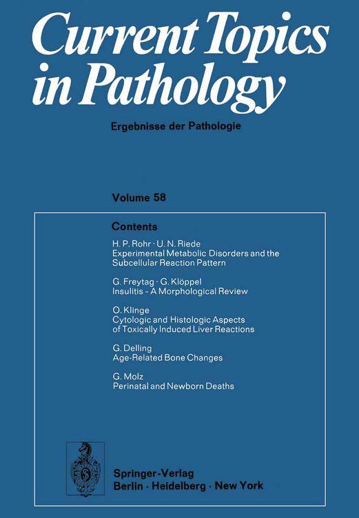 Produktbild: Current Topics in Pathology 58