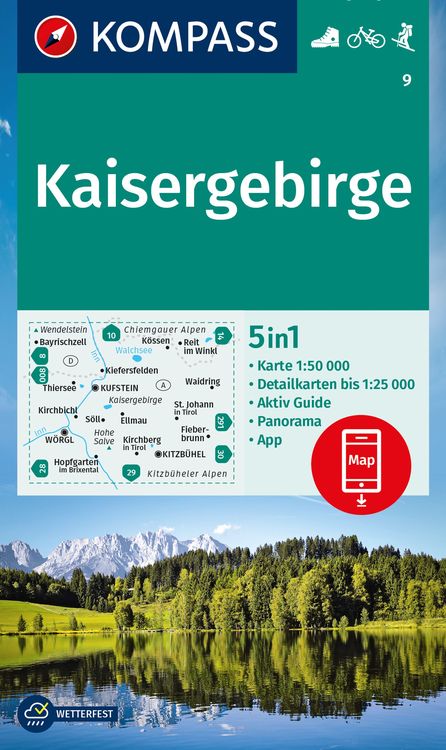 Bild vom Artikel KOMPASS Wanderkarte 9 Kaisergebirge 1:50.000 vom Autor Kompass-Karten GmbH