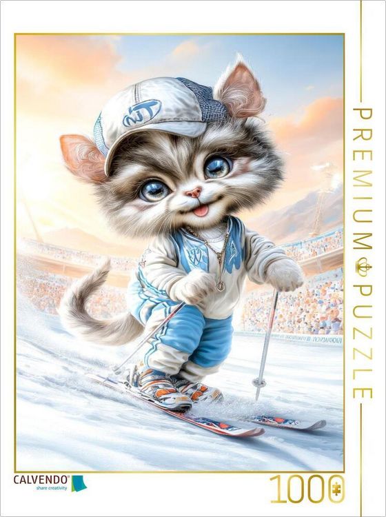 Produktbild: CALVENDO Puzzle Skisport - Gl&uuml;cksgef&uuml;hle im Schnee | 1000 Teile Lege-Gr&ouml;&szlig;e 64x48cm Foto-Puzzle f&uuml;r gl&uuml;ckliche Stunden