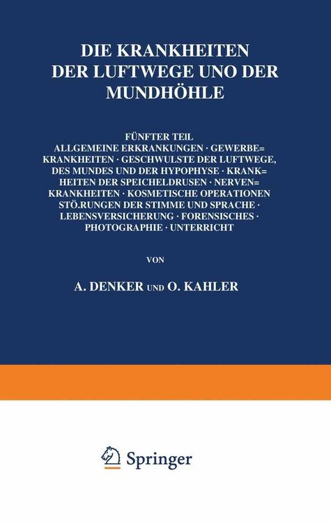 Produktbild: Die Krankheiten der Luftwege und der Mundh&ouml;hle