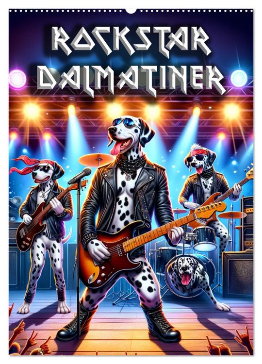 Produktbild: Rockstar Dalmatiner (Wandkalender 2026 DIN A2 hoch), CALVENDO Monatskalender