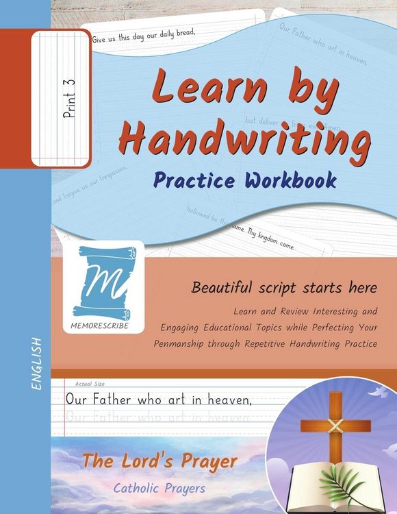 Produktbild: Handwriting Practice Workbook - The Lord's Prayer - Christian Prayers - Print, Level 3