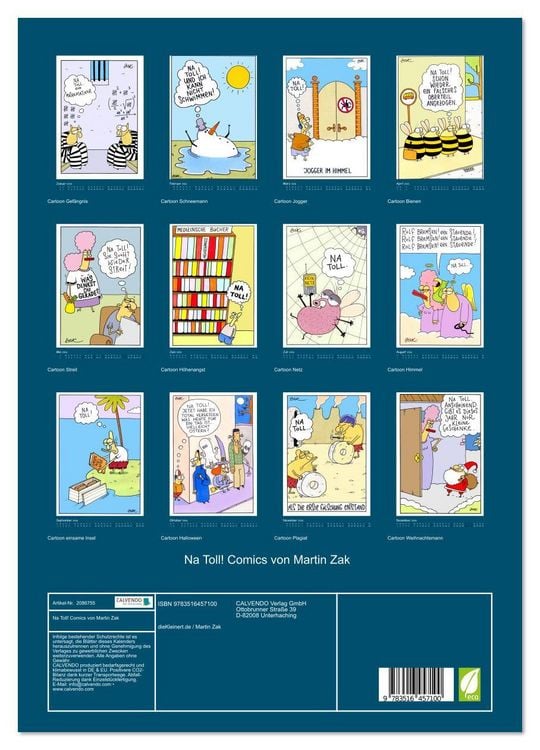 Produktbild: Na Toll! Comics von Martin Zak (Wandkalender 2026 DIN A3 hoch), CALVENDO Monatskalender