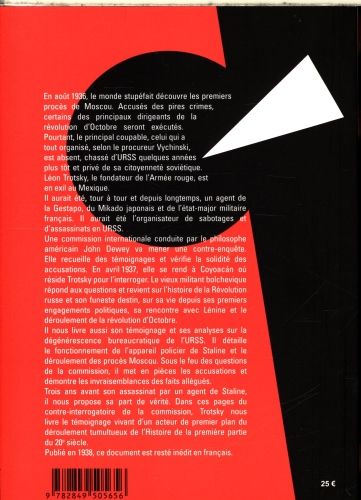 Produktbild: Trotsky n'est pas coupable : contre-interrogatoire, 1937