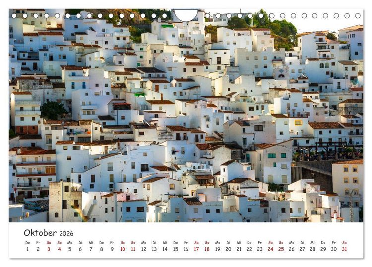 Produktbild: Andalusien - Wei&szlig;e D&ouml;rfer und wilde Natur (Wandkalender 2026 DIN A4 quer), CALVENDO Monatskalender