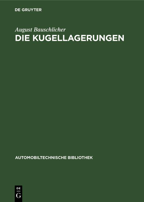 Produktbild: Die Kugellagerungen