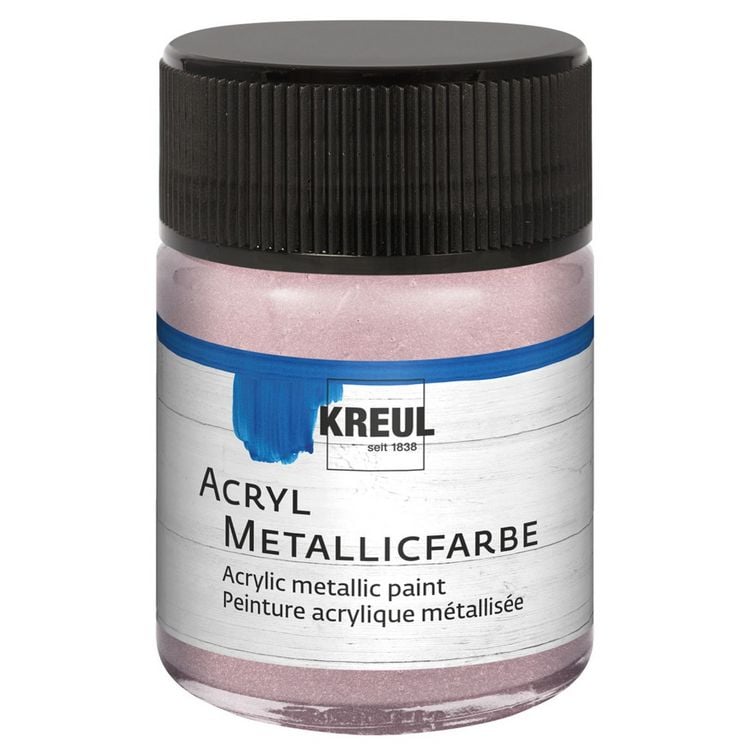 Produktbild: KREUL Acryl Metallicfarbe ros&eacute;gold 50ml
