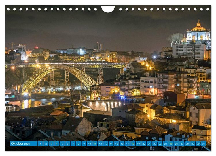 Produktbild: Porto & das Douro-Tal (Wandkalender 2026 DIN A4 quer), CALVENDO Monatskalender