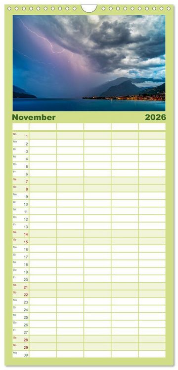 Produktbild: Familienplaner 2026 - Traumziele am Comer See mit 5 Spalten (Wandkalender, 21 x 45 cm) CALVENDO