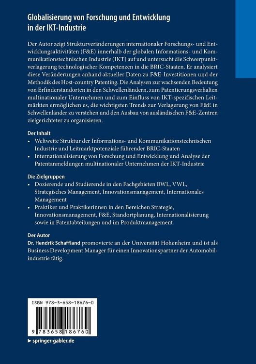 Produktbild: Globalisierung von Forschung und Entwicklung in der IKT-Industrie