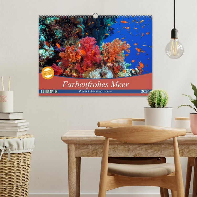 Produktbild: Farbenfrohes Meer (Wandkalender 2026 DIN A3 quer), CALVENDO Monatskalender