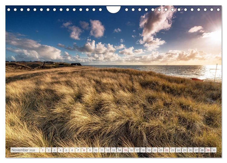 Produktbild: Nordseeperle Sylt (Wandkalender 2026 DIN A4 quer), CALVENDO Monatskalender