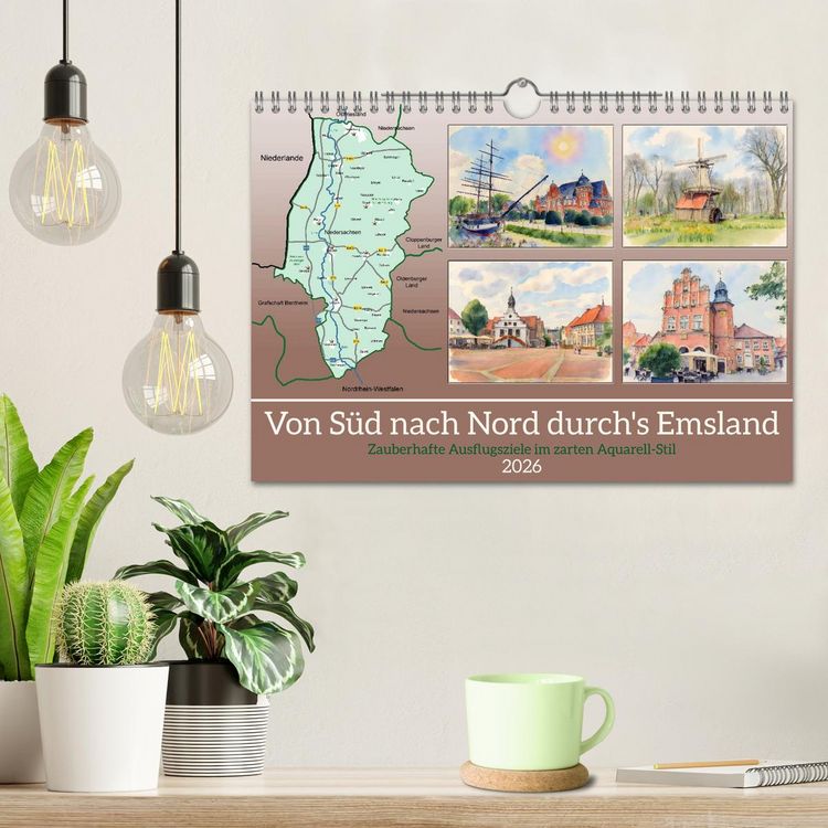 Produktbild: Von S&uuml;d nach Nord durch's Emsland (Wandkalender 2026 DIN A4 quer), CALVENDO Monatskalender