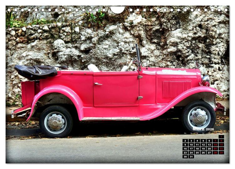 Produktbild: Pink Lady - Ford Modell A in Havanna (Wandkalender 2026 DIN A4 quer), CALVENDO Monatskalender