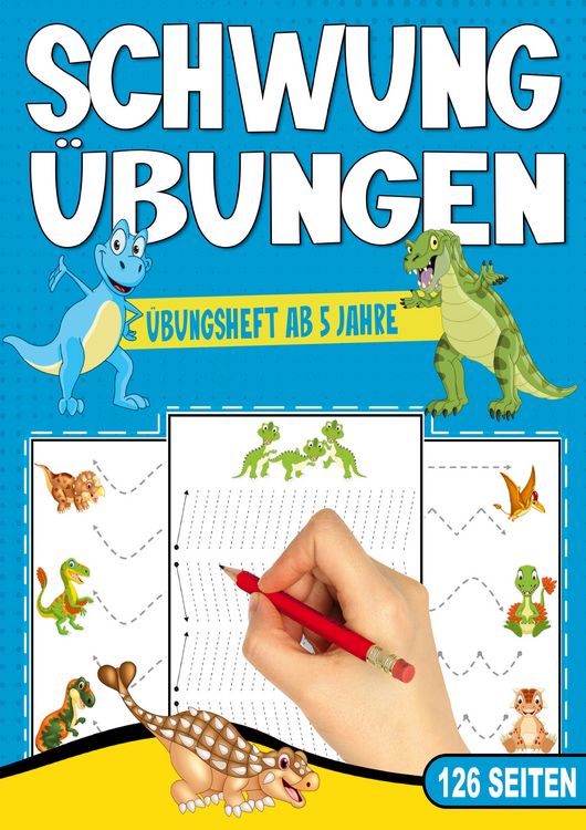 Produktbild: Schwung&uuml;bungen &Uuml;bungsheft ab 5 Jahre &ndash; Das Dino Lernheft f&uuml;r Jungen