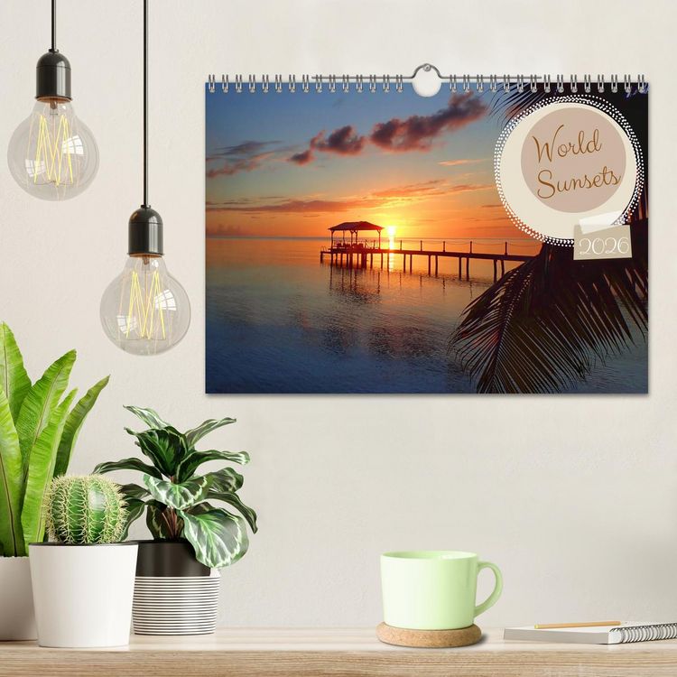 Produktbild: World sunsets (Wall Calendar 2026 DIN A4 landscape), CALVENDO 12 Month Wall Calendar