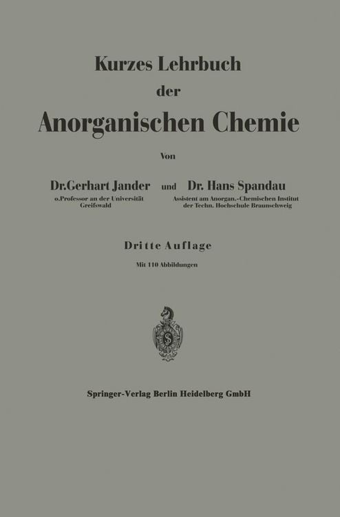 Produktbild: Kurzes Lehrbuch der Anorganischen Chemie