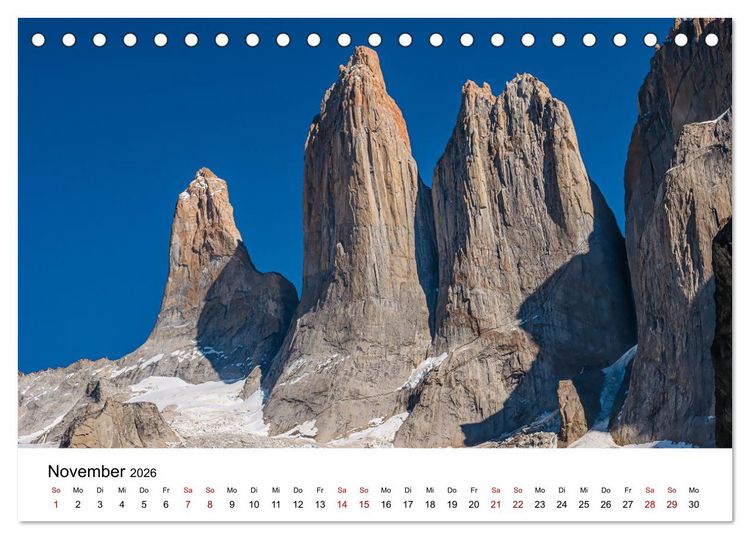 Produktbild: Patagonien, Torres del Paine Nationalpark: Am Rand der Welt (Tischkalender 2026 DIN A5 quer), CALVENDO Monatskalender