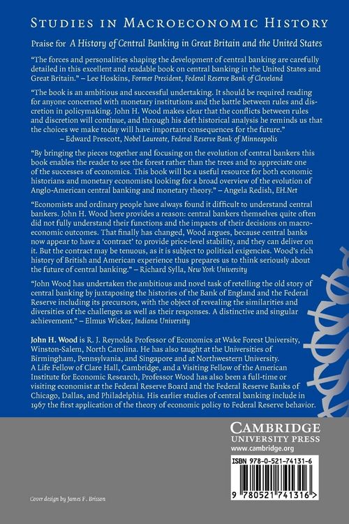 Produktbild: A History of Central Banking in Great Britain and the United States