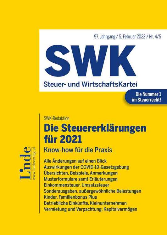 Produktbild: Die Steuererkl&auml;rungen f&uuml;r 2021