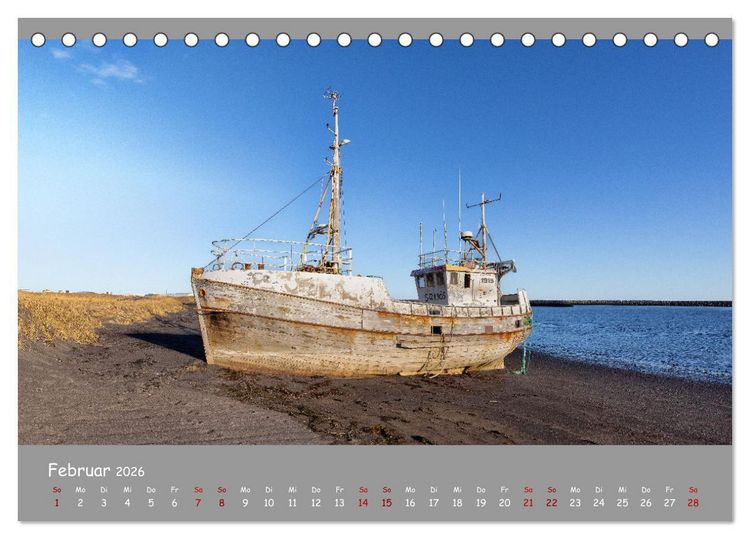 Produktbild: Wracks der Vergangenheit &ndash; Gestrandete Zeugen der Zeit (Tischkalender 2026 DIN A5 quer), CALVENDO Monatskalender