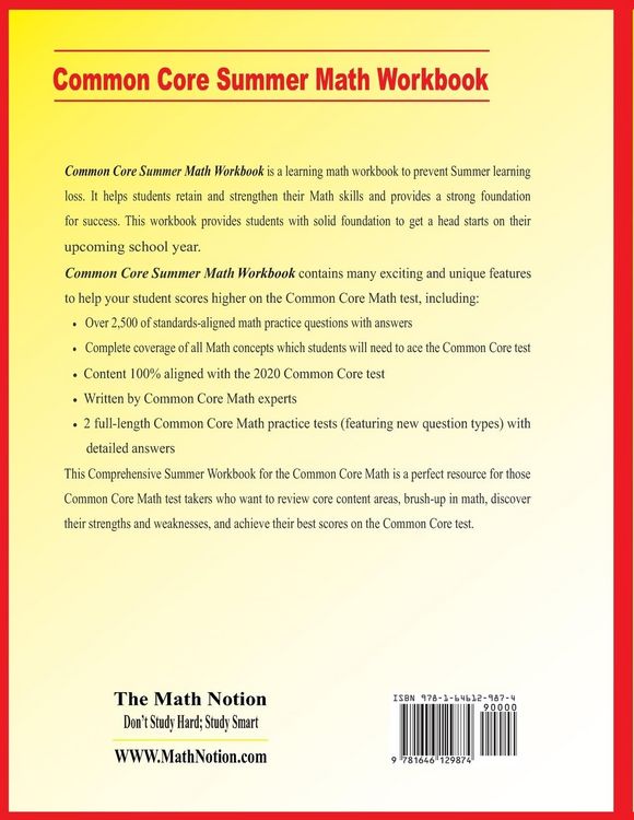 Produktbild: Common Core Grade 5 Summer Math Workbook