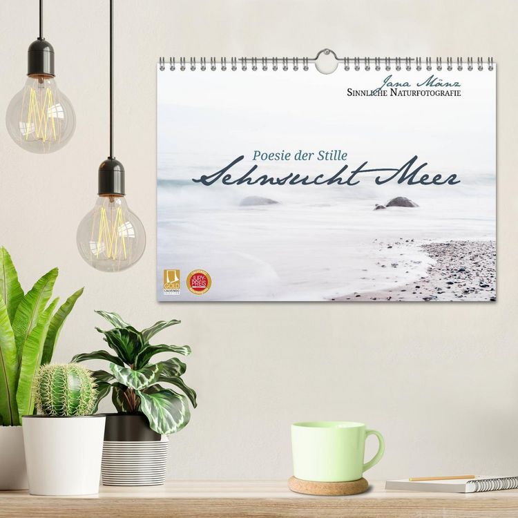 Produktbild: Sehnsucht Meer - Poesie der Stille (Wandkalender 2026 DIN A4 quer), CALVENDO Monatskalender