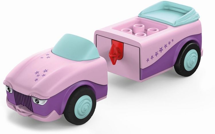 Produktbild: SIKU 0102 - Toddys, Betty Blinky, Spielzeugauto mit R&uuml;ckziehmotor und Spielfigur, rosa/lila