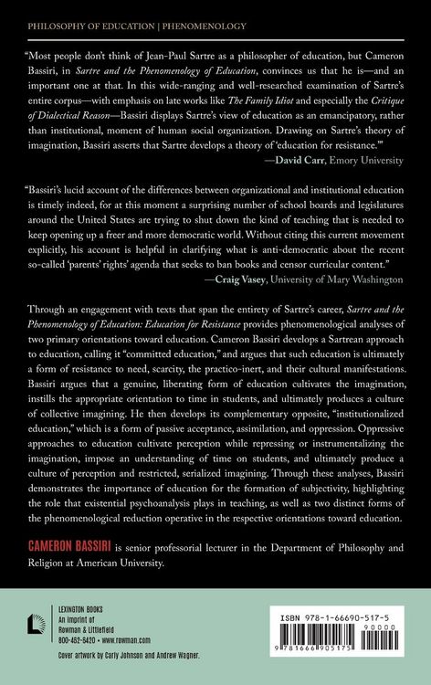 Produktbild: Sartre and the Phenomenology of Education