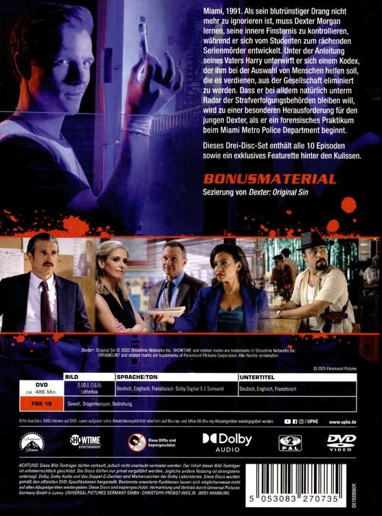 Produktbild: Dexter: Original Sin - Staffel 1 [3 DVDs]