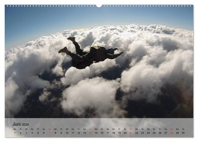 Produktbild: Fallschirmspringer. Absprung der U.S. Navy Seals (Wandkalender 2026 DIN A2 quer), CALVENDO Monatskalender