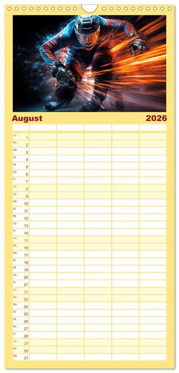 Produktbild: Familienplaner 2026 - Sportarten mit 5 Spalten (Wandkalender, 21 x 45 cm) CALVENDO