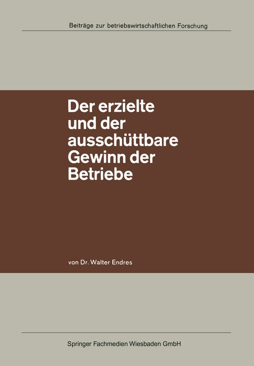 Produktbild: Der erzielte und der aussch&uuml;ttbare Gewinn der Betriebe