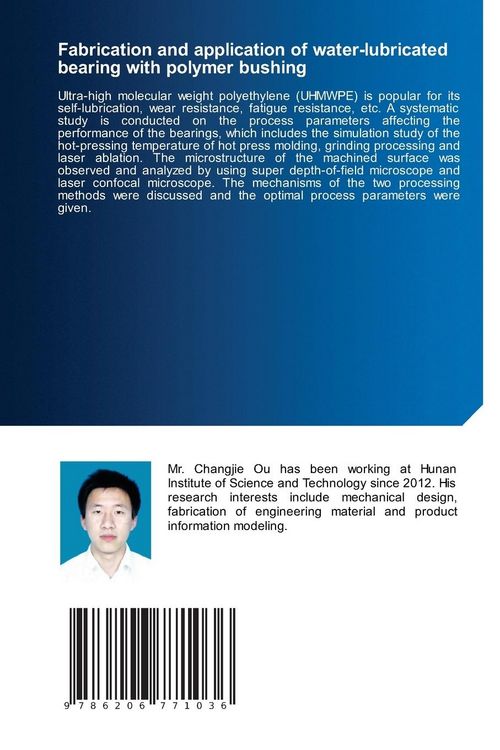 Produktbild: Fabrication and application of water-lubricated bearing with polymer bushing