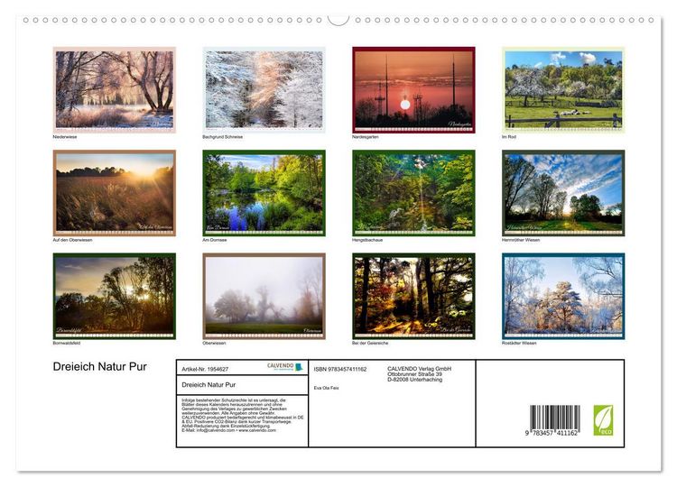 Produktbild: Dreieich Natur Pur (hochwertiger Premium Wandkalender 2026 DIN A2 quer), Kunstdruck in Hochglanz