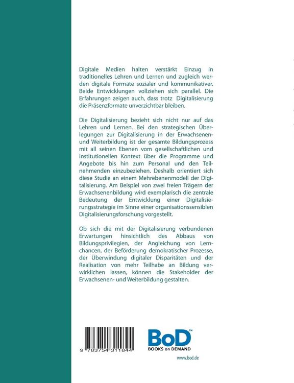 Produktbild: Die digitale Transformation der Erwachsenen- und Weiterbildung