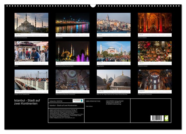 Produktbild: Istanbul - Stadt auf zwei Kontinenten (Wandkalender 2026 DIN A2 quer), CALVENDO Monatskalender