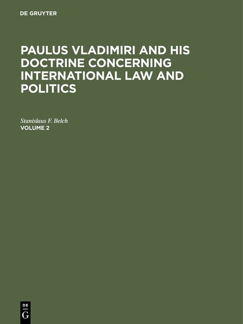 Produktbild: Paulus Vladimiri and his doctrine concerning international law and politics