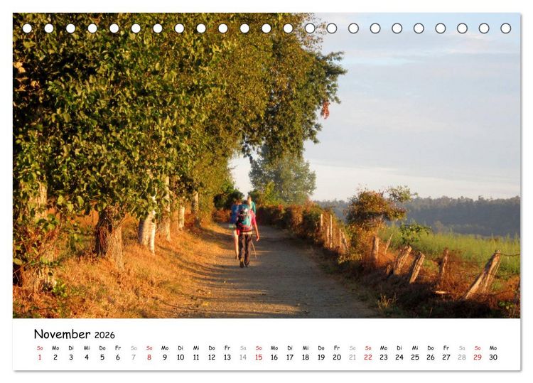 Produktbild: Jakobsweg - Camino Primitivo (Tischkalender 2026 DIN A5 quer), CALVENDO Monatskalender