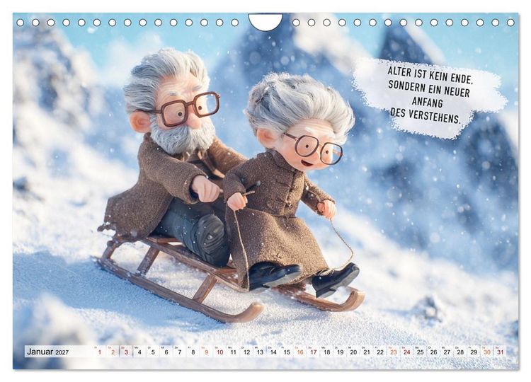 Produktbild: Oma und Opa - Spr&uuml;che &uuml;ber das Alter (Wandkalender 2027 DIN A4 quer), CALVENDO Monatskalender