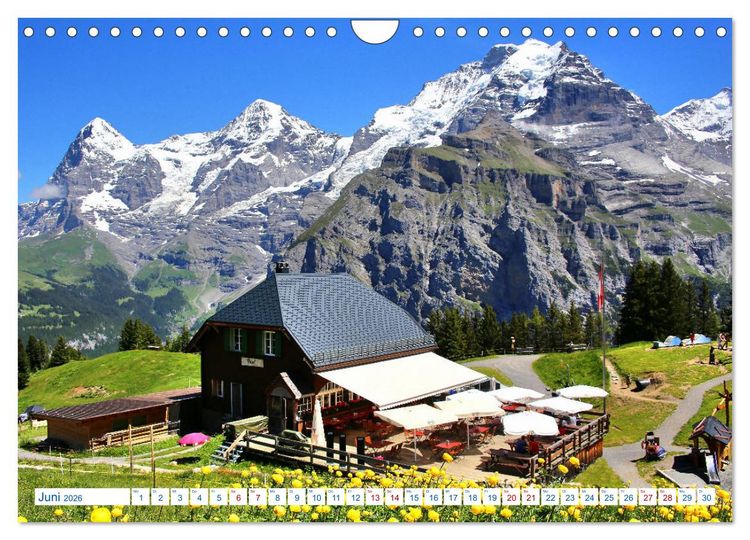 Produktbild: Schweizer Bergblicke (Wandkalender 2026 DIN A4 quer), CALVENDO Monatskalender