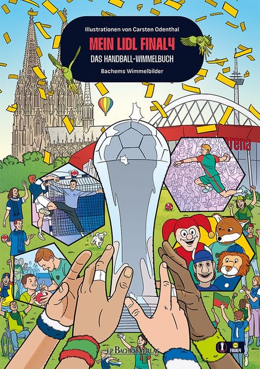 Produktbild: Mein Lidl Final4 &ndash; Das Handball-Wimmelbuch Wimmelbilderbuch DHB Pokal f&uuml;r alle Handballfans Illustrationen von Carsten Odenthal