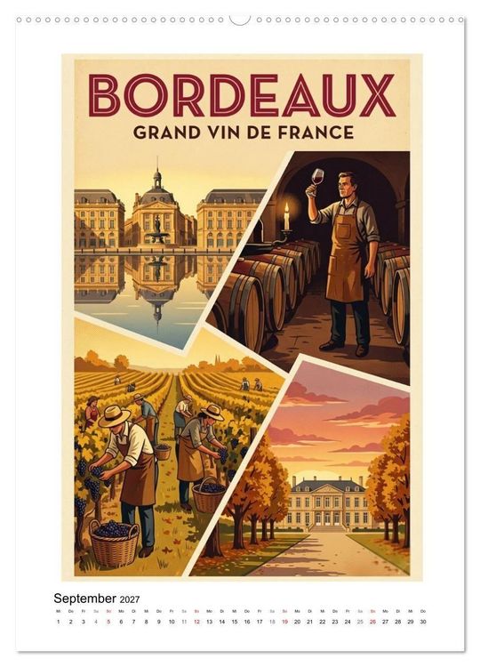 Produktbild: Sehnsucht Frankreich - Die Mid-Century Collection (Wandkalender 2027 DIN A2 hoch), CALVENDO Monatskalender