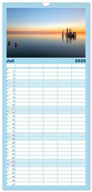 Produktbild: Familienplaner 2026 - Bodensee Weitblicke mit 5 Spalten (Wandkalender, 21 x 45 cm) CALVENDO