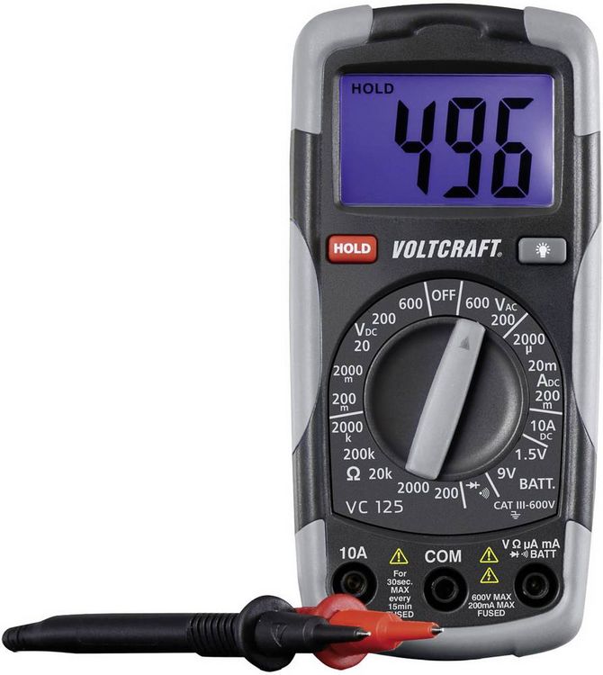 Produktbild: VOLTCRAFT DT-TEST-KIT 150 Hand-Multimeter digital CAT III 600V Anzeige (Counts): 2000