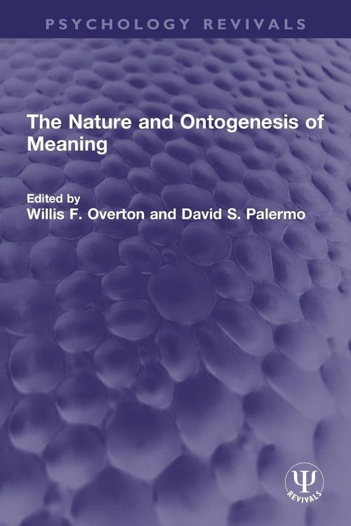 Produktbild: The Nature and Ontogenesis of Meaning