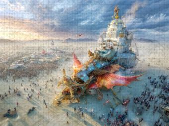 Produktbild: CALVENDO Puzzle Festival in der W&uuml;ste | 1000 Teile Lege-Gr&ouml;&szlig;e 64x48cm Foto-Puzzle f&uuml;r gl&uuml;ckliche Stunden