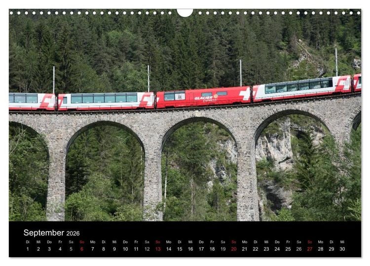 Produktbild: Schweizer Eisenbahn (Wandkalender 2026 DIN A3 quer), CALVENDO Monatskalender